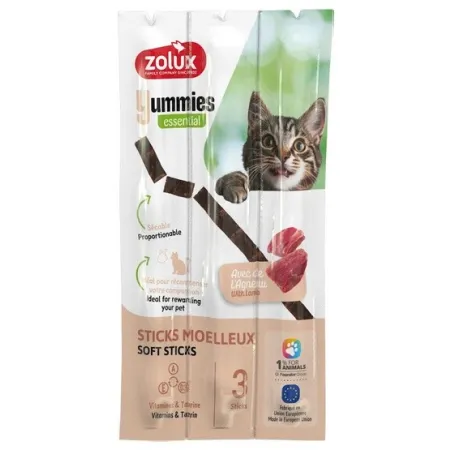 Zolux Yummies Miękki przysmak dla kota - Pałeczki Jagnięcina & Ryż 3x5g
