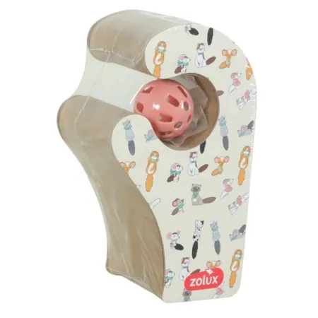 Zolux Chatouille Drapka tekturowa składana łapka z piłką i kocimiętką-2041767