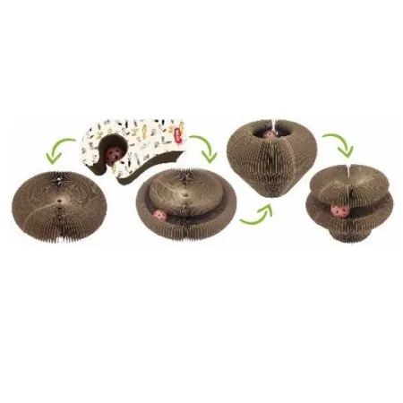 Zolux Chatouille Drapka tekturowa składana łapka z piłką i kocimiętką-2041768