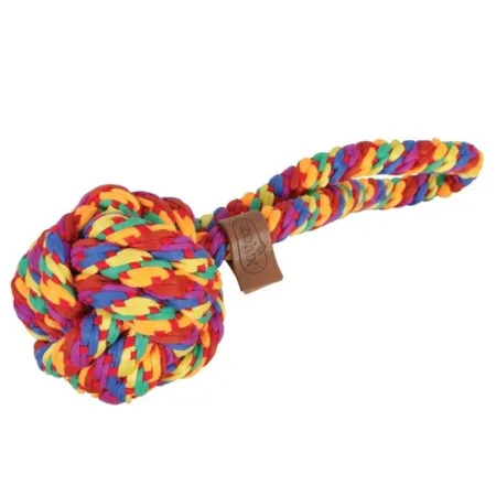 Zolux Zabawka dla psa szarpak piłka sznur Rainbow 9,5cm-2041774