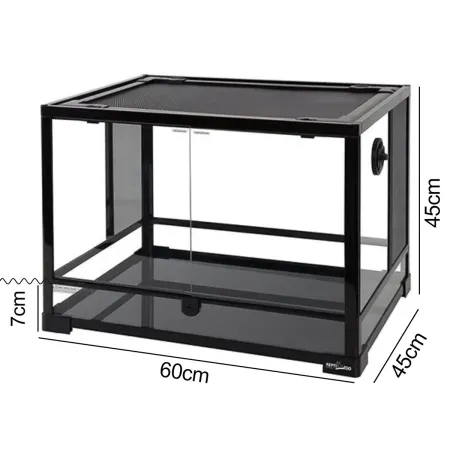Repti-Zoo Glass Terrarium 60x45x45cm - szklane terrarium z metalową siatką-2042057