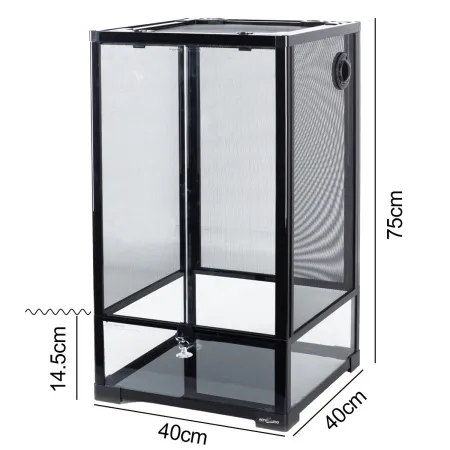 Repti-Zoo Glass Terrarium NET 40x40x75cm - szklane terrarium z metalową siatką-2042078