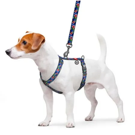 Collar WauDog Nylon Szelki nylonowe anatomiczne w kształcie litery H, z QR-paszportem, plastikowy fastex, wzór FIGA, r