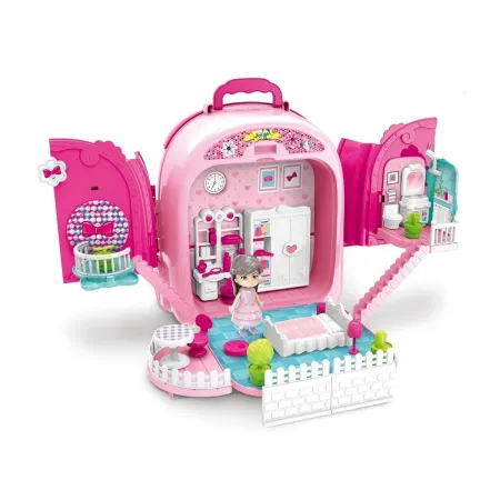 Domek Dla Lalek Toaletka W Walizce Plecak Zestaw 3w1 + Akcesoria-2042497