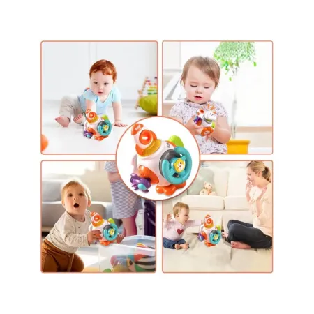 Kostka Sensoryczna Edukacyjna Interaktywna Zabawka Stacja Kosmiczna Rakieta-2044143