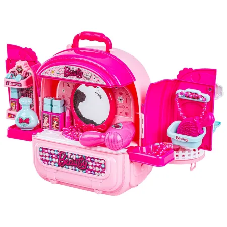 Domek Dla Lalek Toaletka W Walizce Plecak Zestaw 3w1 + Akcesoria-2047559