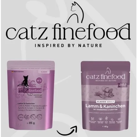 Catz Finefood Classic N.11 Jagnięcina i Królik saszetka 85g-2047653