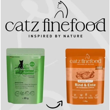 Catz Finefood Classic N.23 Wołowina i Kaczka saszetka 85g-2047659