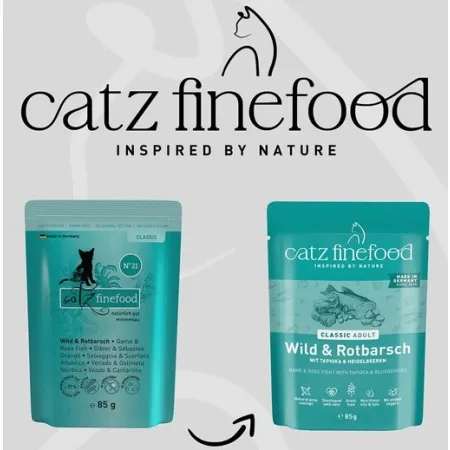 Catz Finefood Classic N.21 Dziczyzna i Karmazyn saszetka 85g-2047668