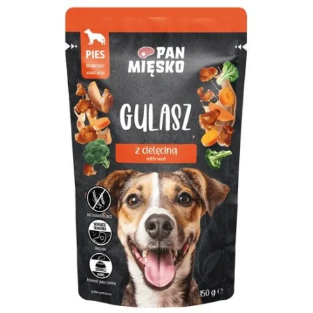 Pan Mięsko Karma mokra dla psa - Gulasz indyk z cielęciną saszetka 150g