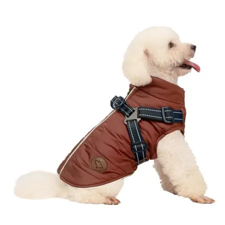 Zolux Kurtka puchowa z szelkami dla psa R.45 ceglasta-2048169