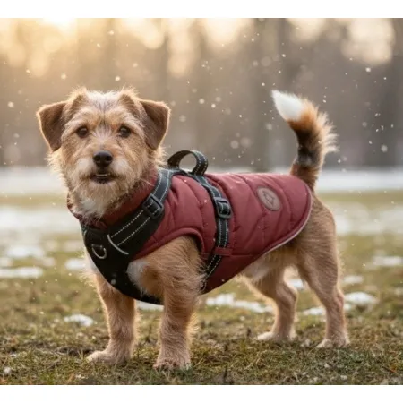 Zolux Kurtka puchowa z szelkami dla psa R.45 ceglasta-2048171