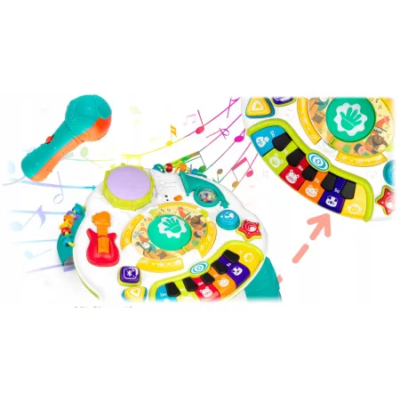 Multifunkcyjny Edukacyjny Muzyczny Stolik Dla Dzieci Pianinko Mikrofon-2048352