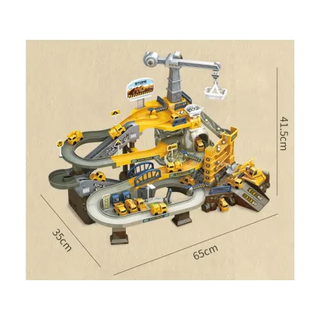 Zjazd samochodowy Tor Kulkowy PLAC BUDOWY Garaż Parking Zjeżdżalnia Dźwig-2048430
