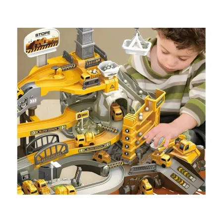 Zjazd samochodowy Tor Kulkowy PLAC BUDOWY Garaż Parking Zjeżdżalnia Dźwig-2048434