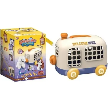 Zestaw Małego Weterynarza Transporter Dla Psa + Akcesoria Klatka Dla Zwierząt Weterynarz Doktor Pies Pluszak-2049515