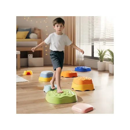 Ścieżka Sensoryczna Dla Dzieci KAMIENIE BALANSUJĄCE 5 Szt Równowaga Trening Równowagi-2049525