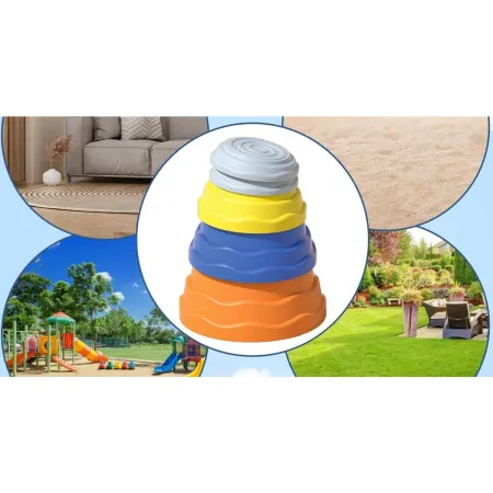 Ścieżka Sensoryczna Dla Dzieci KAMIENIE BALANSUJĄCE 7 Szt Równowaga Trening Równowagi-2049540