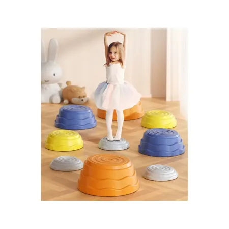 Ścieżka Sensoryczna Dla Dzieci KAMIENIE BALANSUJĄCE 7 Szt Równowaga Trening Równowagi-2049541