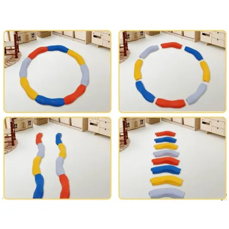 Ścieżka Sensoryczna Dla Dzieci KAMIENIE BALANSUJĄCE Do Ćwiczenia Równowagi 8 Szt Trening Równowagi-2049545