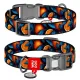 Collar WauDog Nylon Obroża nylonowa z QR-paszportem, plastikowy fastex, wzór POMARAŃCZE, 20mm/28-40cm