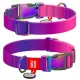 Collar WauDog Recycled Obroża nylonowa z QR-paszportem, gradient L 25mm/33-49cm fioletowy