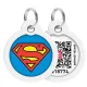 Collar WauDog Smart ID Zawieszka z QR-paszportem okrągła 3cm superman bohater