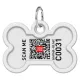 Collar WauDog Smart ID Zawieszka z QR-paszportem kość 4x3cm NASA21-2041356