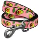 Collar WauDog Nylon Smycz nylonowa M 20mm/200cm, wzór AWOKADO NA RÓŻU