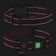 Collar WauDog Nylon Mono Obroża nylonowa odblaskowa z QR-paszportem, plastikowy fastex, S 15mm/25-35cm różowa-2041464