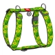 Collar WauDog Nylon Szelki nylonowe anatomiczne w kształcie litery H, z QR-paszportem, plastikowy fastex, wzór AWOKADO, rozmiar XL 35mm
