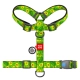 Collar WauDog Nylon Szelki nylonowe anatomiczne w kształcie litery H, z QR-paszportem, plastikowy fastex, wzór AWOKADO