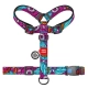 Collar WauDog Nylon Szelki nylonowe anatomiczne w kształcie litery H, z QR-paszportem, plastikowy fastex, wzór LATO, r