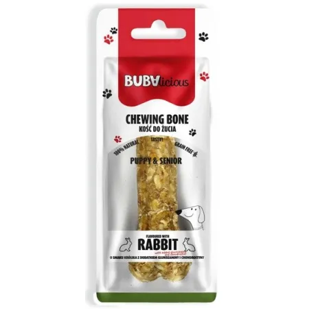BUBAlicious Kość Puppy & Senior z królikiem oraz dodatkiem glukozaminy i chondroityny - wsparcie stawów 17cm [3717]