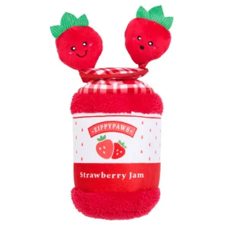ZippyPaws Pluszowa norka bungee dla psa Dżem truskawkowy [ZP1113]