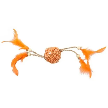 BUBA Wiklinowa kulka z piórami pomarańcz [5595]