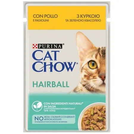 Purina Cat Chow Hairball Kurczak saszetki 3+1 GRATIS 4x85g-2052570