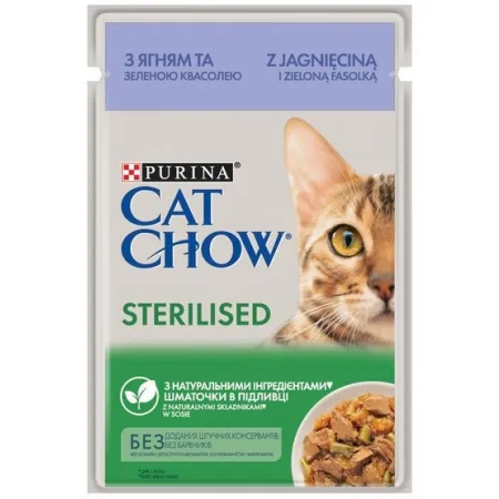 Purina Cat Chow Sterilised Jagnięcina saszetki 3+1 GRATIS 4x85g-2052575