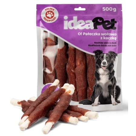 IdeaPet Pałeczki wołowe z kaczką 30cm 500g