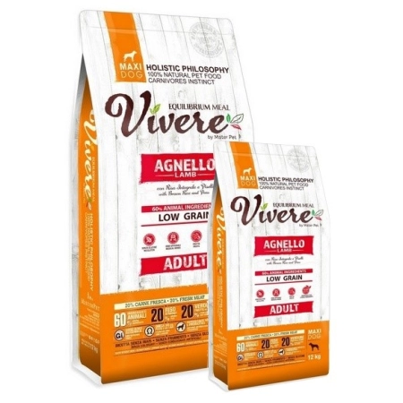 Vivere Maxi Adult Lamb Karma Monobiałkowa Jagnięciną dla dużych ras 12+3kg