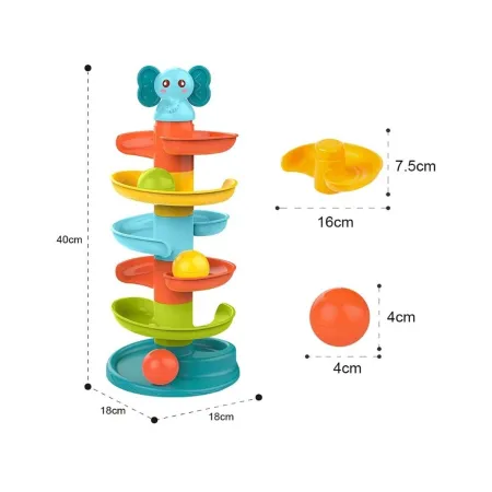 Zjeżdżalnia Dla Piłek Kulodrom Wieża Tor Kulkowy Dla Piłeczek Kolorowe Piłki-2053779