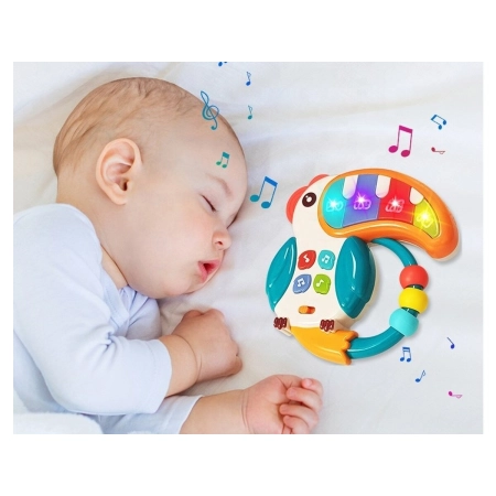 Edukacyjna Zabawka Muzyczna Tukan Pianinko Grzechotka Melodie Dźwięki-2053787