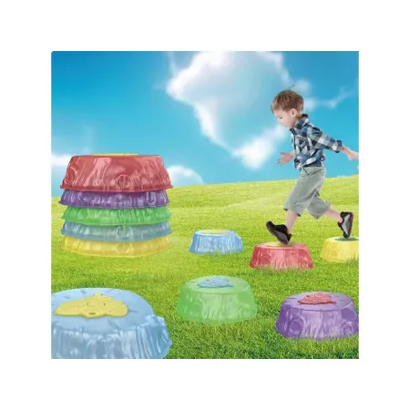 Ścieżka Sensoryczna Dla Dzieci ŚWIECĄCE KAMIENIE BALANSUJĄCE 8 Szt Trening Równowagi-2053819