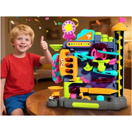 Kulkowy Tor Przeszkód Zjeżdżalnia Zjazd Dla Kulek Kulodrom Zabawka interaktywna-2053839