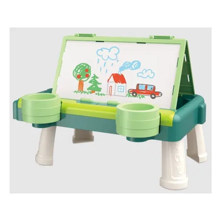 Wielofunkcyjna Dwustronna Tablica 2w1 Do Rysowania Malowania Zmazywalna Kredowa Stolik ZIELONA-2053858