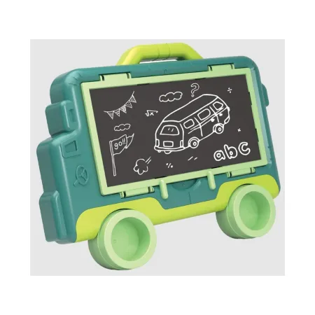 Wielofunkcyjna Dwustronna Tablica 2w1 Do Rysowania Malowania Zmazywalna Kredowa Stolik ZIELONA-2053859