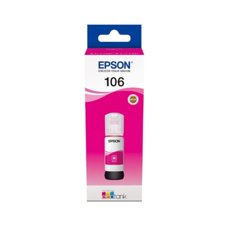Oryginalny Tusz w butelce Magenta Epson 106 (T00R3, C13T00R340)