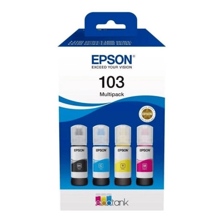 Oryginalny Tusz w butelce CMYK Epson 103 (T00S6, C13T00S64A)