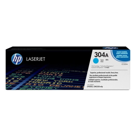 Oryginalny Toner Cyan HP Color LaserJet CP2025, CM2320 (304A CC531A)