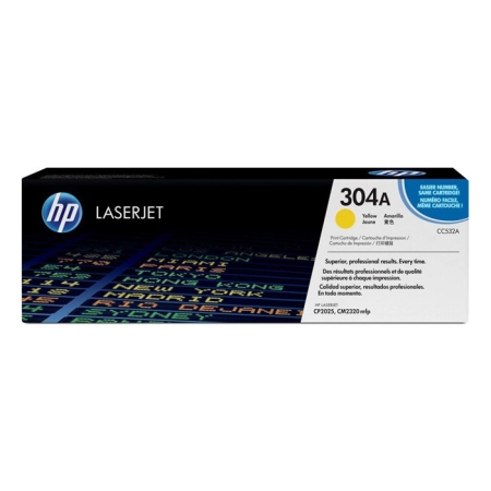 Oryginalny Toner Yellow HP Color LaserJet CP2025, CM2320 (304A CC532A)
